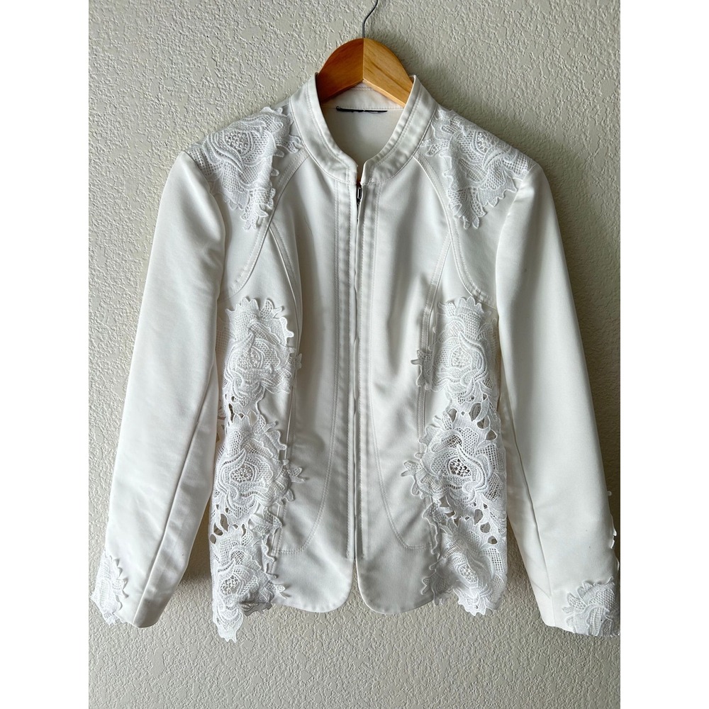 Napa Winter Ceremony Jacket | Ivory Lace Zip Front Bridal Layer